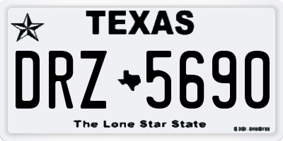 TX license plate DRZ5690