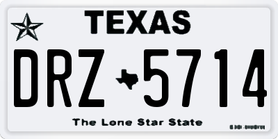 TX license plate DRZ5714