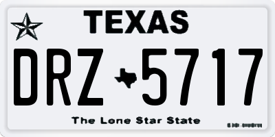 TX license plate DRZ5717