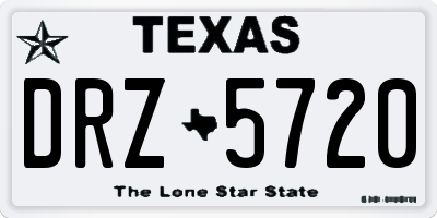 TX license plate DRZ5720