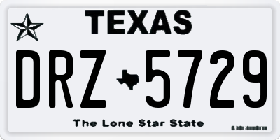 TX license plate DRZ5729
