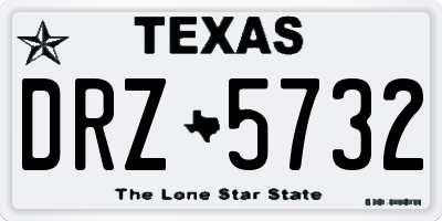 TX license plate DRZ5732