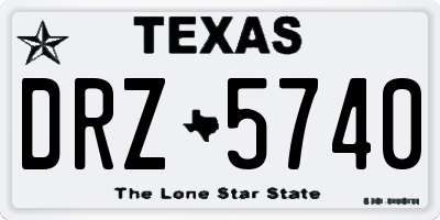 TX license plate DRZ5740