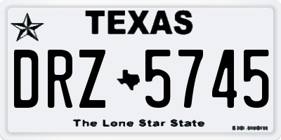 TX license plate DRZ5745