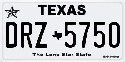 TX license plate DRZ5750