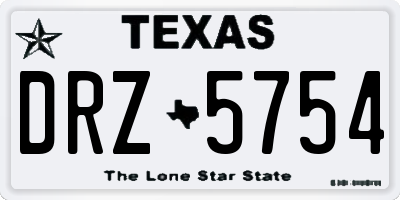 TX license plate DRZ5754