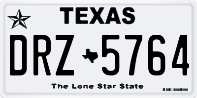 TX license plate DRZ5764