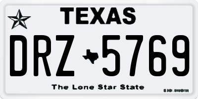 TX license plate DRZ5769