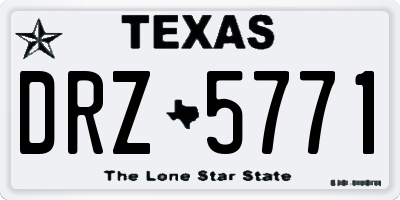 TX license plate DRZ5771