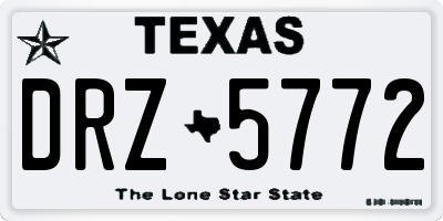 TX license plate DRZ5772