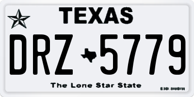 TX license plate DRZ5779