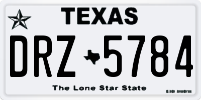 TX license plate DRZ5784