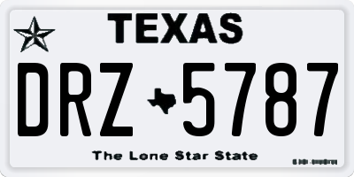 TX license plate DRZ5787