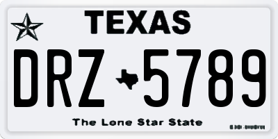 TX license plate DRZ5789