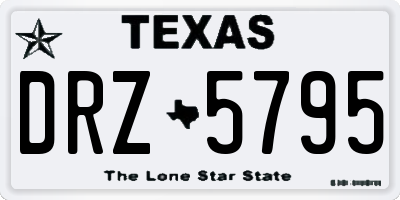 TX license plate DRZ5795