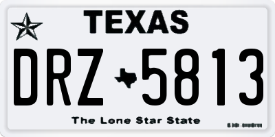 TX license plate DRZ5813
