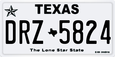 TX license plate DRZ5824