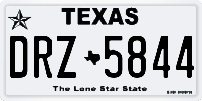 TX license plate DRZ5844