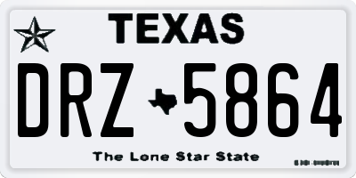 TX license plate DRZ5864