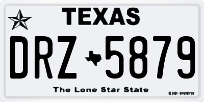 TX license plate DRZ5879