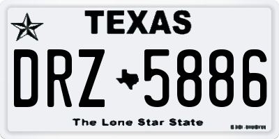 TX license plate DRZ5886