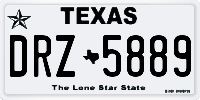 TX license plate DRZ5889