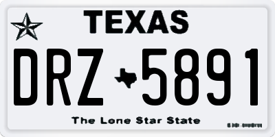 TX license plate DRZ5891