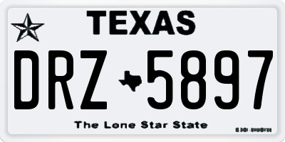 TX license plate DRZ5897