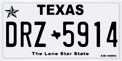 TX license plate DRZ5914