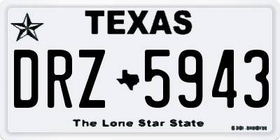 TX license plate DRZ5943