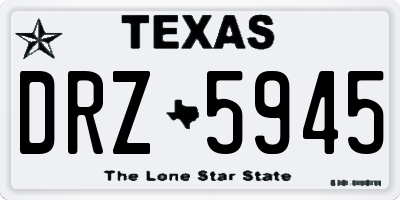 TX license plate DRZ5945