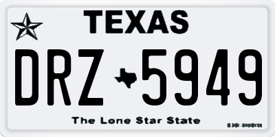 TX license plate DRZ5949