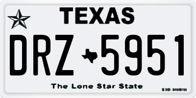 TX license plate DRZ5951