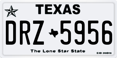 TX license plate DRZ5956