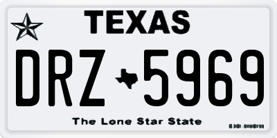 TX license plate DRZ5969