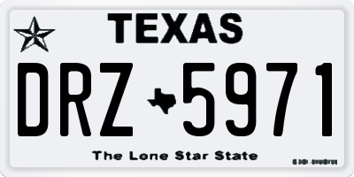 TX license plate DRZ5971