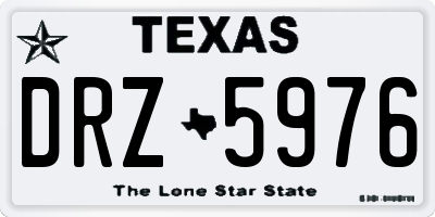 TX license plate DRZ5976