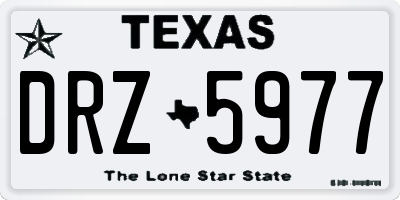 TX license plate DRZ5977
