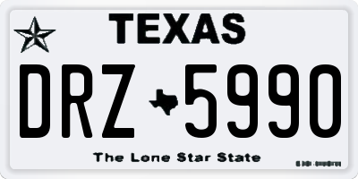 TX license plate DRZ5990