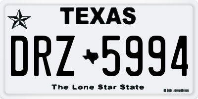 TX license plate DRZ5994