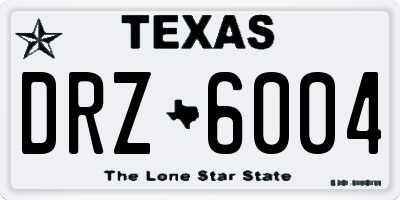 TX license plate DRZ6004
