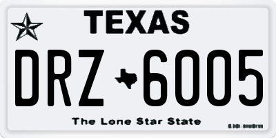 TX license plate DRZ6005