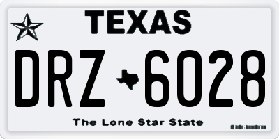 TX license plate DRZ6028