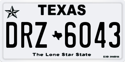 TX license plate DRZ6043
