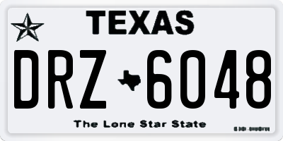 TX license plate DRZ6048