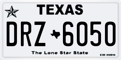 TX license plate DRZ6050