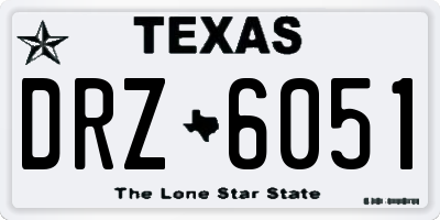 TX license plate DRZ6051