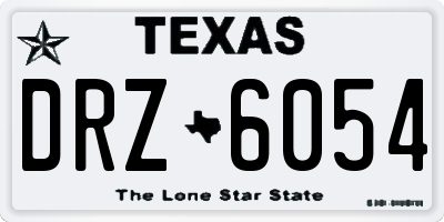 TX license plate DRZ6054