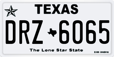 TX license plate DRZ6065