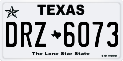 TX license plate DRZ6073